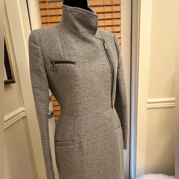 Grey wool blend coat by Pinko. - Picture 3 of 8
